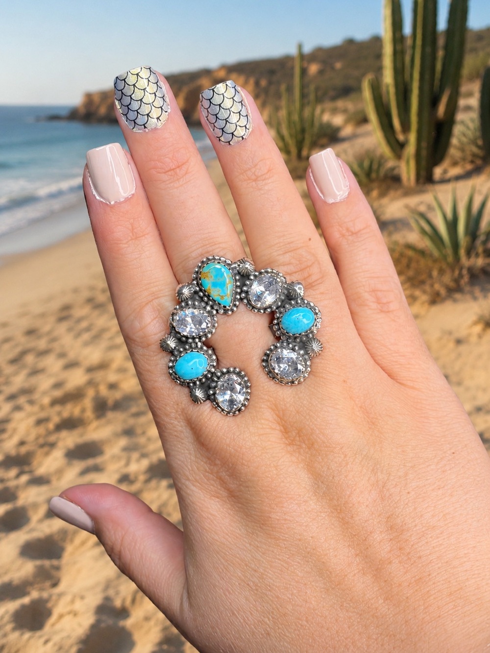 Southwest Sparkle Naja Style Rings 925 silver multiple available